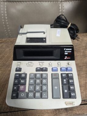 Vintage Canon MP20DH 12-Digit Desktop Printing Calculator Adding Machine Bin 1J